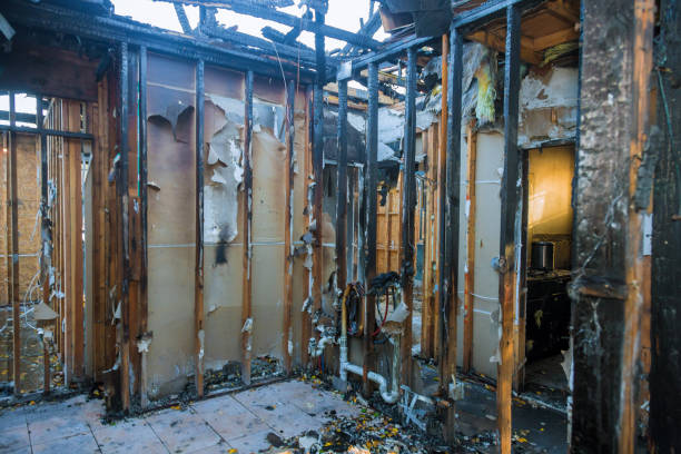 Professional Fire Damage Restoration technician working in Stuart, IA